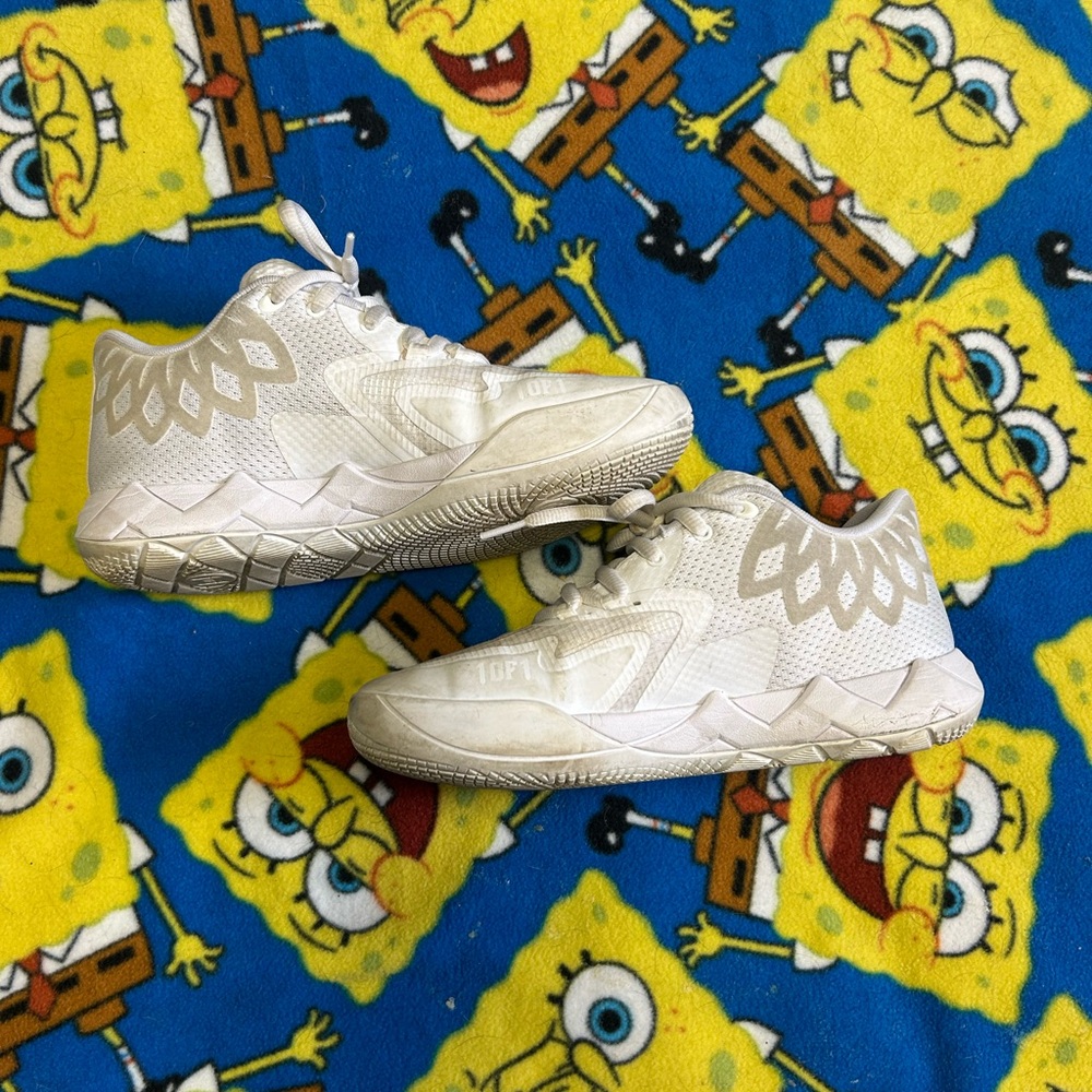 White Melo Basketball Sneakers